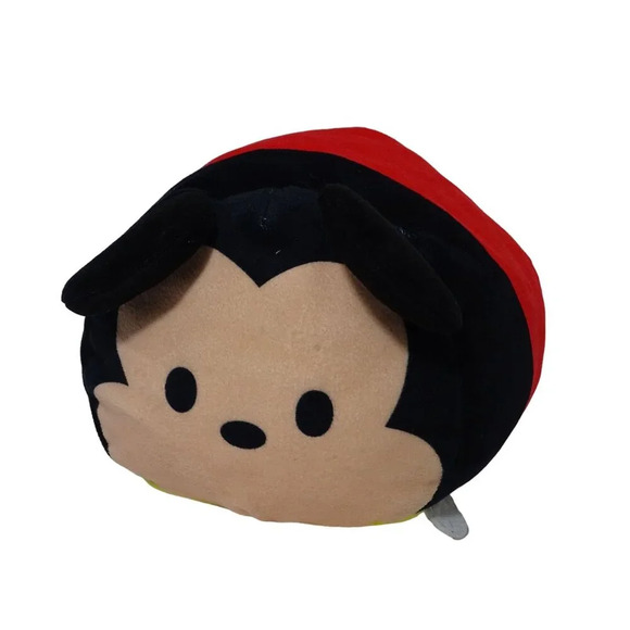 Disney Tsum Tsum Mickey Mouse Plush Stuffed Animal 8 inch Long Red Black - Picture 1 of 7